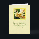 Birthday Grandaughter Yellow Lily Card<br><div class="desc">Beautiful yellow lily on this birthday card for granddaughter.</div>
