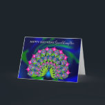 Birthday Granddaughter Beautiful Colourful Peacock Card<br><div class="desc">See many other products with same and/or similar images which can be found in MY COLLECTIONS then scroll down to Loving Peacocks</div>