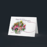 Birthday, Granddaughter, Flower Basket Card<br><div class="desc">This lovely basket of flowers makes a perfect and colourful way to wish someone special a happy birthday.</div>