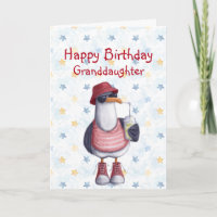 Birthday Granddaughter Fun Cool Seagull Bird 