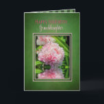 Birthday, Granddaughter, Pink Peonies/reflections Card<br><div class="desc">Ideal greeting for the person who loves gardening and especially loves the beautiful peony flower.  See same/or similar image in other categories</div>