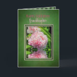 Birthday, Granddaughter, Pink Peonies/reflections Card<br><div class="desc">Ideal greeting for the person who loves gardening and especially loves the beautiful peony flower.  See same/or similar image in other categories</div>