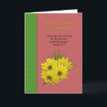 Birthday, Granddaughter, Yellow Daisies, Religious Card<br><div class="desc">Bright yellow daisies,  sometimes called black-eyed susans,  on a background of rose brown with a deep green border make a colourful image on this religious birthday greeting card for granddaughter.  The customer can change the inside verse to suit their needs.</div>