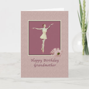 Birthday, Grandmother, Ballerina On Pointe Card