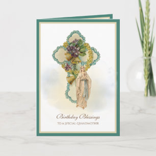 Birthday Grandmother Religious Virgin Mary Card