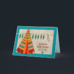 Birthday, Grandson , American Indian Tepee (2) Card<br><div class="desc">Fun kid's greeting with beautiful tepee and bright vivid colors in feathers.  See same and/or similar image in Indian Collections under My Colections</div>
