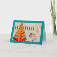 Birthday, Grandson , American Indian Tepee (2)