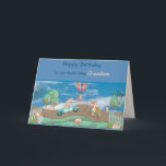 Birthday, Grandson, Busy & Funny Little Rabbits Card<br><div class="desc">See same/similar design on other products,  ie. mug,  lamp,  cards,  etc.</div>