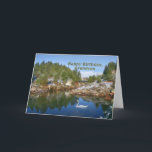 Birthday, Grandson, Mountain Lake, Swan, Card<br><div class="desc">A mountain lake with a swan is the setting for this colourful birthday greeting card. Feel free to change the inside verse to suit your needs.</div>