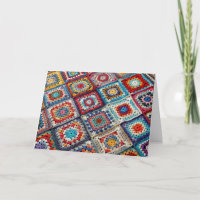 Birthday Granny Square Crocheted Quilt 