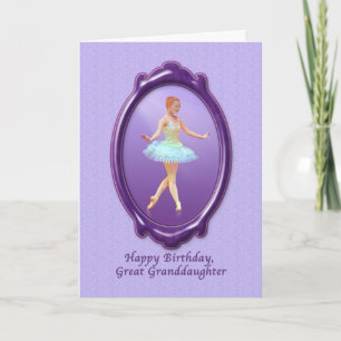 Birthday, Great Granddaughter, Ballerina Card