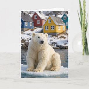 Birthday Greenland Polar Bear On an Ice Floe Card