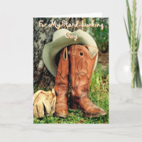 Birthday Greeting Card: Cowboy Hat and Boots