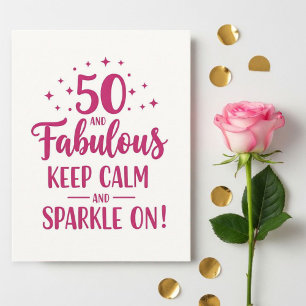 Birthday Greeting Card for Her - 50th Birthday