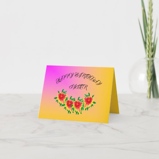 Birthday greeting card : Sister  (Front)