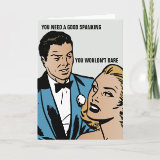 Birthday greeting card wife girlfriend spanking 