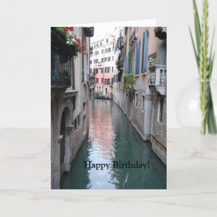 Birthday Greeting Card with Venice, Italy