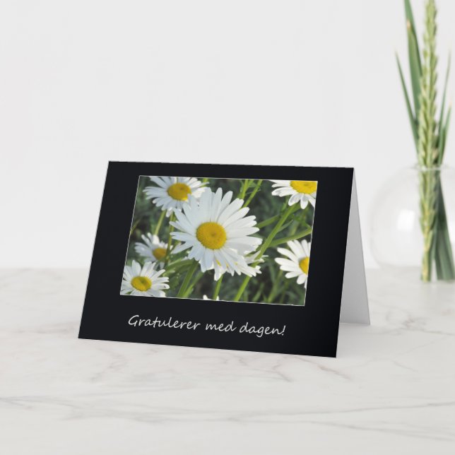 Birthday greeting in Norwegian Card (Front)