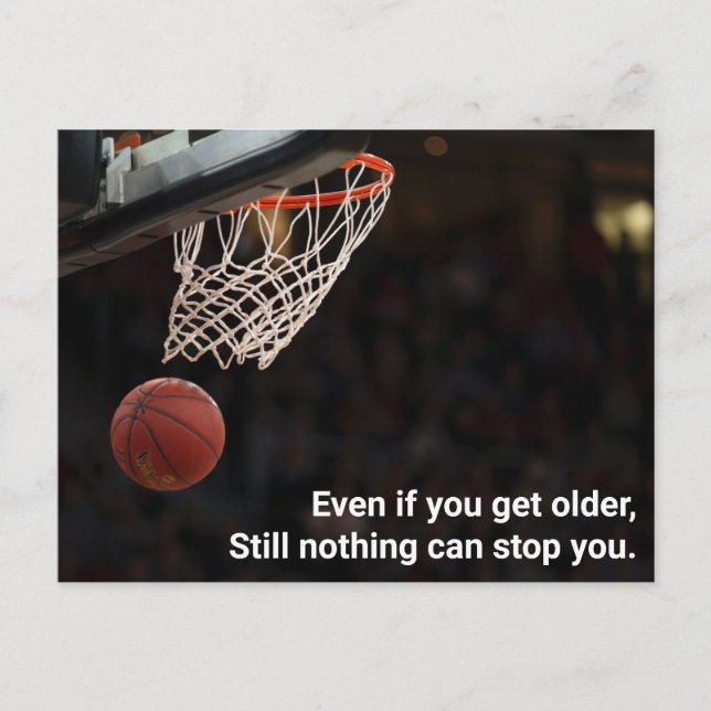 Birthday greeting postcard: basketball lover postcard (Front)