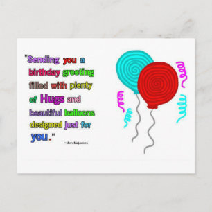 Birthday Greeting Quote Postcard