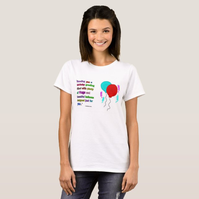 Birthday Greeting Quote Women's Basic T Shirt (Front Full)