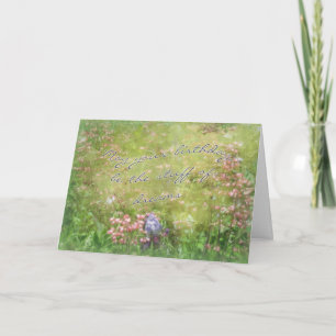 Birthday Greetings - Coral Bells & Iris Card