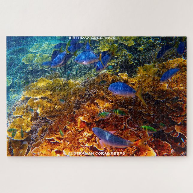 Birthday Greetings Coral Reef Australia Jigsaw Puzzle (Horizontal)