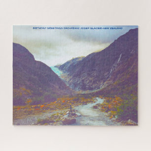 Birthday Greetings Dad-Franz Josef Glacier Jigsaw Puzzle
