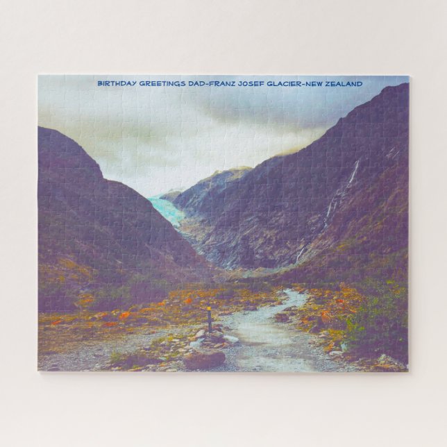 Birthday Greetings Dad-Franz Josef Glacier Jigsaw Puzzle (Horizontal)