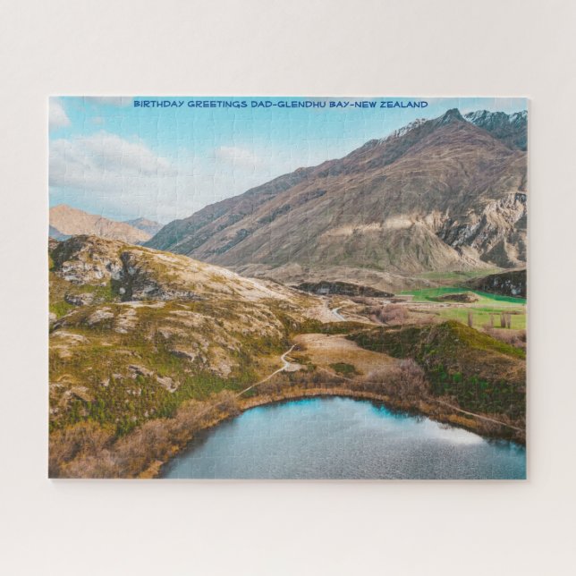 Birthday Greetings Dad-Glendhu Bay-New Zealand Jigsaw Puzzle (Horizontal)
