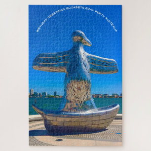 Birthday Greetings Elizabeth Quay Perth Australia Jigsaw Puzzle