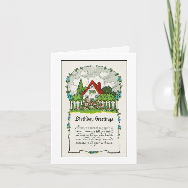 Birthday Greetings from a Distance Card (Front)