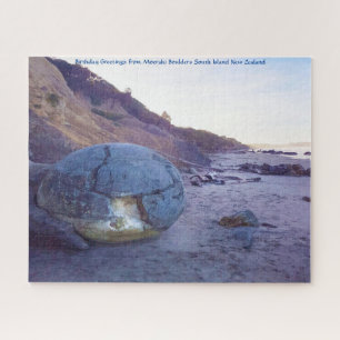 Birthday Greetings from Moeraki Boulders Jigsaw Puzzle