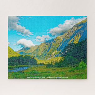 Birthday Greetings from Monkey Creek New Zealand Jigsaw Puzzle