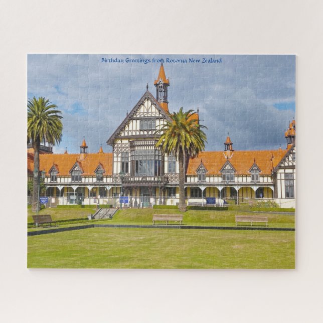 Birthday Greetings from Rotorua New Zealand Jigsaw Puzzle (Horizontal)