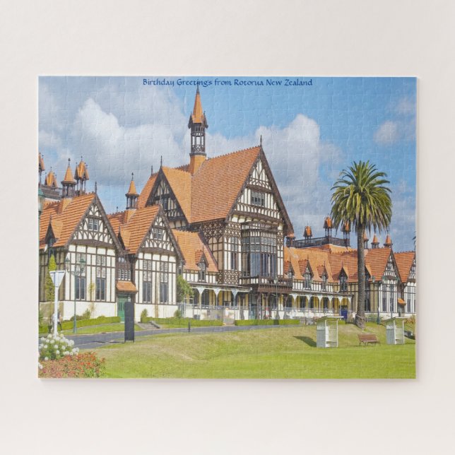 Birthday Greetings from Rotorua New Zealand Jigsaw Puzzle (Horizontal)
