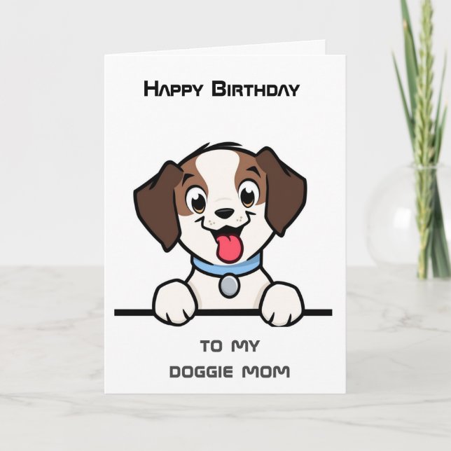 BIRTHDAY GREETINGS "FROM YOUR DOGGIE" CARD (Front)