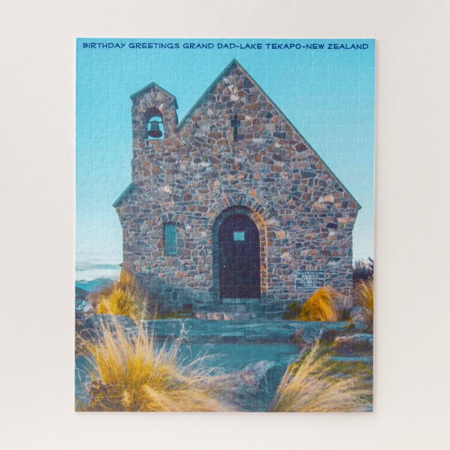 Birthday Greetings Grand Dad-Lake Tekapo Jigsaw Puzzle (Vertical)