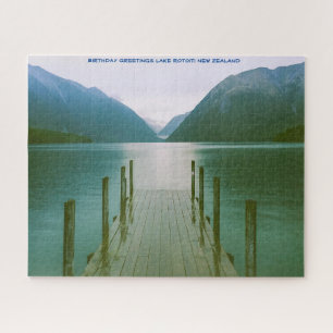 Birthday Greetings Lake Rotoiti New Zealand Jigsaw Puzzle