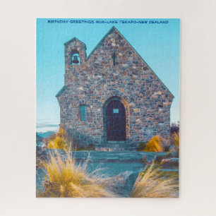 Birthday Greetings Mum-Lake Tekapo-New Zealand Jigsaw Puzzle