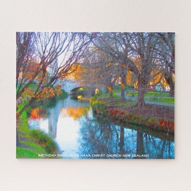 Birthday Greetings Nana Christ Church New Zealand Jigsaw Puzzle (Horizontal)