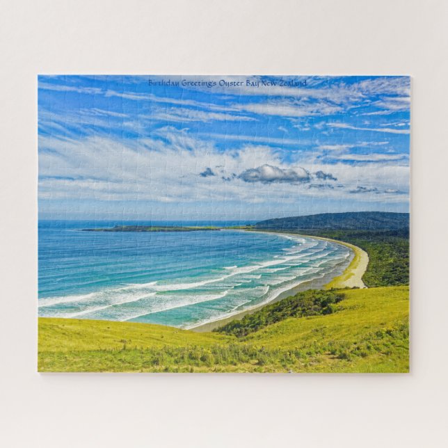 Birthday Greetings Oyster Bay New Zealand Jigsaw Puzzle (Horizontal)