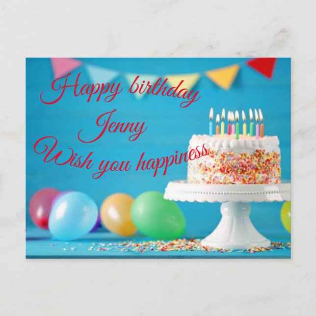 birthday greetings postcard (Front)