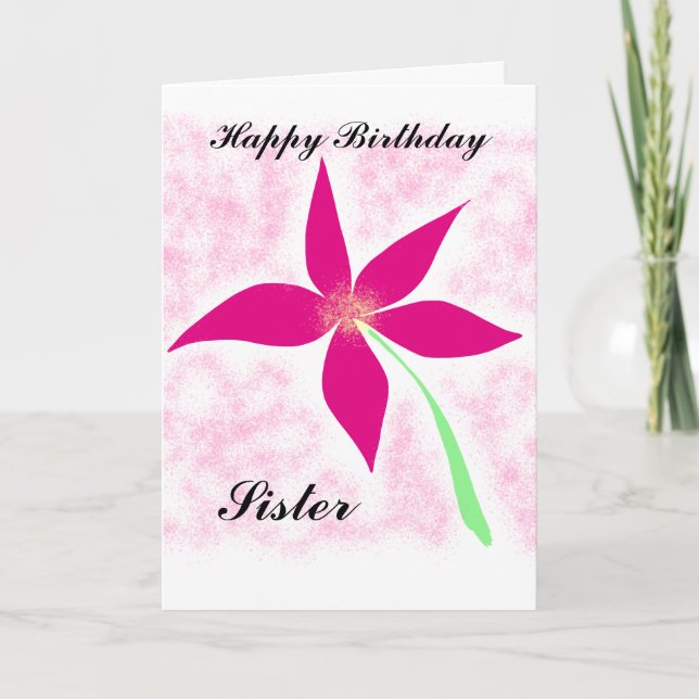 Birthday greetings Sister Card (Front)