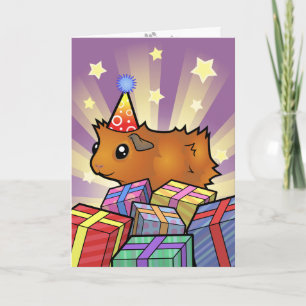 Birthday Guinea Pig (scruffy) Card