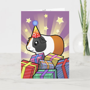 Birthday Guinea Pig (smooth hair) Card