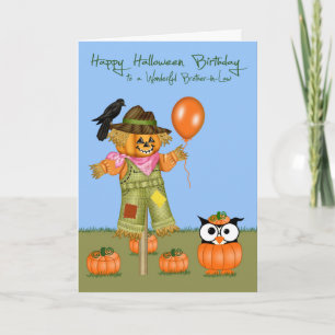 Birthday Halloween Brother-in-Law Greeting Cards