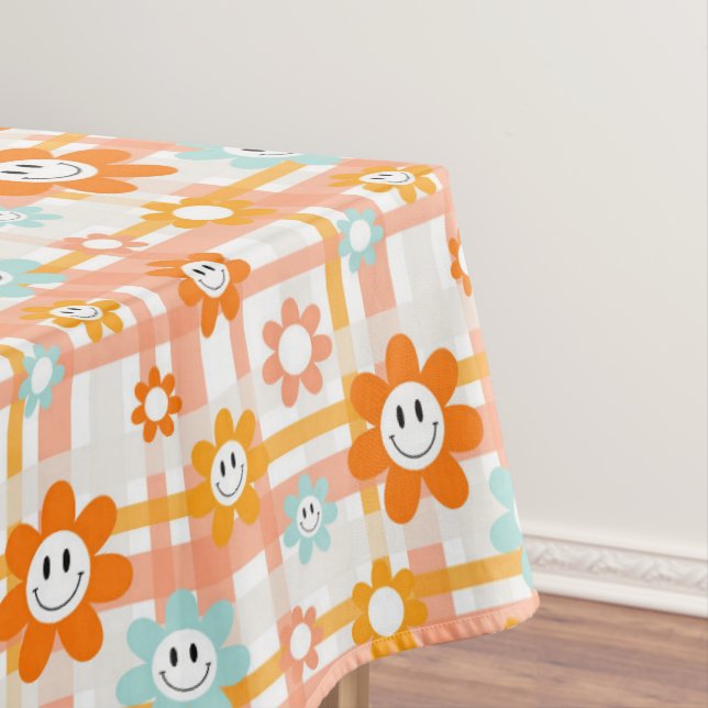 Birthday Happy Flowers  Tablecloth (In Situ)