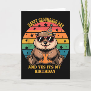 Birthday Happy Groundhog Day Lovers Boys Girls Wom Card