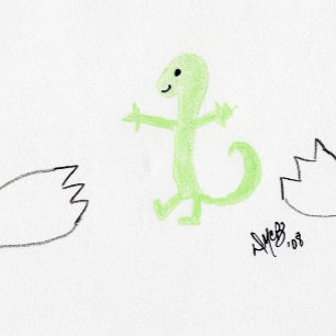 Birthday - Happy Hatch Day (lizard) Card